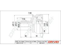 Giunto semiasse DP2110.10.1517 Drve+ per VOLVO S70 V70 I C70 I Coupé S60 I