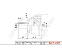 Drve+ DP2110.10.1538 Kit giunti, Semiasse per AUDI,SEAT,SKODA,VW