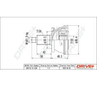 Giunto semiasse DP2110.10.1539 Drve+ per SEAT SKODA VW AUDI