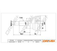 Drve+ DP2110.10.1599 Kit giunti, Semiasse per KIA