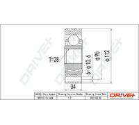 Giunto semiasse DP2110.10.1658 Drve+ per PORSCHE VW AUDI