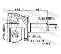 Giunto semiasse lato ruota 1210-CMATA52 FEBEST per KIA HYUNDAI