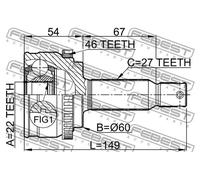 FEBEST 1210-ELNA46 Giunto omocinetico