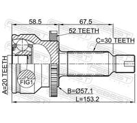 FEBEST 1210-SFA52R Giunto omocinetico
