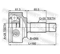 FEBEST 1610-639 Kit giunti semiasse