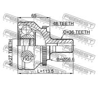 FEBEST 2710-V70A48 Kit giunti semiasse