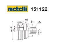 GIUNTO SEMIASSE LATO RUOTA AUDI 80 - 90 METELLI PER 895498099B