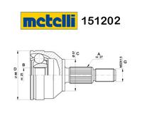 GIUNTO SEMIASSE LATO RUOTA FORD MONDEO METELLI PER 7294547