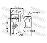 FEBEST 1710-Q5 Kit giunti semiasse