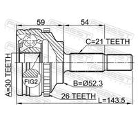FEBEST 2410-LOGA26 Kit giunti semiasse