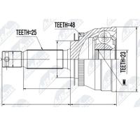 Giunto Esterno Compatibile Con Hyundai Accent 1.5CRDI 2006-, Getz 1.5CRDI 2003-