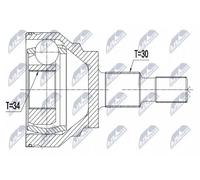 NTY Kit giunti semiasse NPZ-ME-018 lato ruota per Mercedes-Benz Classe GL Classe M
