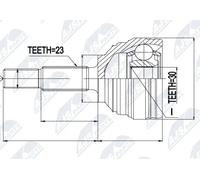 Giunto semiasse lato ruota NPZ-RE-023 NTY per DACIA RENAULT