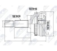 NTY Kit giunti, Semiasse compatibile con TOYOTA NPZ-TY-056