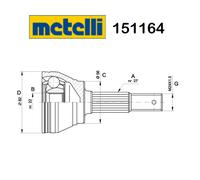 GIUNTO SEMIASSE LATO RUOTA PER NISSAN PRIMERA METELLI PER 3910072J20