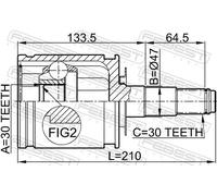 Kit Giunto Interno Toyota Landcruiser UZJ100/HDJ100/UZJ100/ Lexus LX470 Nuovo