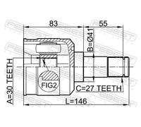 Giunto semiasse sul lato del cambio 0411-EAUSA FEBEST per MITSUBISHI GALANT VIII