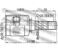 FEBEST 0811-B13 Giunto omocinetico