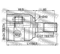 Giunto semiasse sul lato del cambio 1211-IX352WDRH FEBEST per KIA HYUNDAI