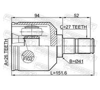 FEBEST 1211-SANFELH Kit giunti semiasse