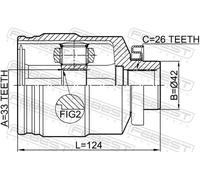 FEBEST 1211-TUC27RH Giunto omocinetico