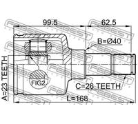 Giunto semiasse sul lato del cambio 2111-CB420LH FEBEST per VOLVO FORD