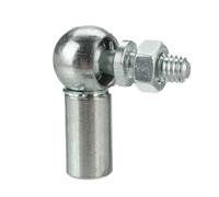 Giunto sferico a forma di L, 2 pezzi, universale, argento, M6, M8, M10, per cofano del cofano, perno giunto sferico, supporto a molla per valvola (CS13M8N)