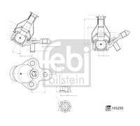 Giunto sferico FEBI 193295 per TOYOTA AYGO X (_B7_) 1 2022-