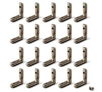 Giunzione angolare a L con viti, in lega di zinco con placcatura in nichel, per profili europei standard in alluminio con guida a T