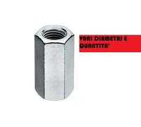 GIUNZIONE PER BARRA FILETTATA DADO LUNGO MANICOTTO VARI DIAMETRI BARRE FILETTATE