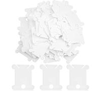 GIUPLOKID Bobine di plastica per Filo da Ricamo, Bobine di Filo interdentale in plastica 500 Pezzi Multicolore for riporre Il da Ricamo a Punto Croce(White)