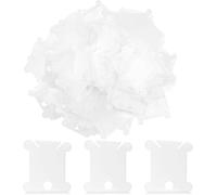 GIUPLOKID Bobine di plastica per Filo da Ricamo, Bobine di Filo interdentale in plastica 500 Pezzi Multicolore for riporre Il da Ricamo a Punto Croce(Transparent)