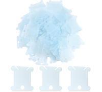 GIUPLOKID Bobine di plastica per Filo da Ricamo, Bobine di Filo interdentale in plastica 500 Pezzi Multicolore for riporre Il da Ricamo a Punto Croce(Blue)