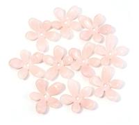 GIUPLOKID Cappucci per Perline a Forma di Fiore in Acrilico, 80 Pezzi di Perline Fiori acrilici Irregolari Multicolori, ciondoli distanziatori, Tappi for Gioielli Fai da Te(Pink)