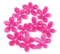 GIUPLOKID Cappucci per Perline a Forma di Fiore in Acrilico, 80 Pezzi di Perline Fiori acrilici Irregolari Multicolori, ciondoli distanziatori, Tappi for Gioielli Fai da Te(Purple Red)