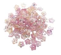 GIUPLOKID Cappucci per Perline a Forma di Fiore in Acrilico, Cappucci con Perline in Acrilico Campanula 7x13mm Accessori for Gioielli Distanziatori for Braccialetti ciondoli 500 Pezzi(Colour19)