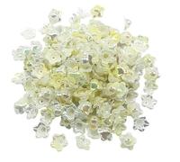 GIUPLOKID Cappucci per Perline a Forma di Fiore in Acrilico, Cappucci con Perline in Acrilico Campanula 7x13mm Accessori for Gioielli Distanziatori for Braccialetti ciondoli 500 Pezzi(Color2)