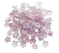 GIUPLOKID Cappucci per Perline a Forma di Fiore in Acrilico, Cappucci con Perline in Acrilico Campanula 7x13mm Accessori for Gioielli Distanziatori for Braccialetti ciondoli 500 Pezzi(Color7)