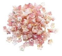GIUPLOKID Cappucci per Perline a Forma di Fiore in Acrilico, Cappucci con Perline in Acrilico Campanula 7x13mm Accessori for Gioielli Distanziatori for Braccialetti ciondoli 500 Pezzi(Colour10)