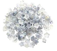 GIUPLOKID Cappucci per Perline a Forma di Fiore in Acrilico, Cappucci con Perline in Acrilico Campanula 7x13mm Accessori for Gioielli Distanziatori for Braccialetti ciondoli 500 Pezzi(Colour17)