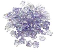 GIUPLOKID Cappucci per Perline a Forma di Fiore in Acrilico, Cappucci con Perline in Acrilico Campanula 7x13mm Accessori for Gioielli Distanziatori for Braccialetti ciondoli 500 Pezzi(Colour3)