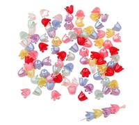 GIUPLOKID Cappucci per Perline a Forma di Fiore in Acrilico, Cappucci con Perline in filigrana distanziatore Cavo Fiore in Acrilico Multicolore 11x8mm 270-810 Pezzi(Style C Mixing,540pcs 11x8mm)