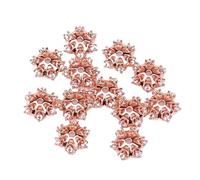 GIUPLOKID Cappucci per Perline a Forma di Fiore in Acrilico, Cappucci con Perline in Lega di Fiori in filigrana distanziatore Cavo, 8 mm, 100 Pezzi, Gioielli Fai da Te