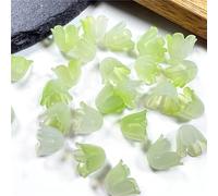 GIUPLOKID Cappucci per Perline a Forma di Fiore in Acrilico, Multicolor 11x9mm 300-600 pz Perline Floreali distanziatori Cappucci opachi creazione di Gioielli(Light Green,600pcs 11x9mm)