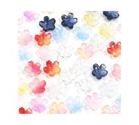 GIUPLOKID Cappucci per Perline a Forma di Fiore in Acrilico, Perline a Forma di Fiore 500/1000 Pezzi 10,5 mm in Vetro sfumato Multicolore Sfuso for la creazione Gioielli(Random Mix,1000pcs)