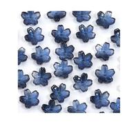 GIUPLOKID Cappucci per Perline a Forma di Fiore in Acrilico, Perline a Forma di Fiore 500/1000 Pezzi 10,5 mm in Vetro sfumato Multicolore Sfuso for la creazione Gioielli(Blue Black,500pcs)