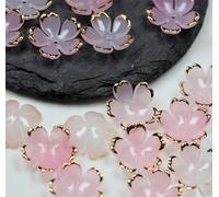 GIUPLOKID Cappucci per Perline a Forma di Fiore in Acrilico, Perline con Fiori e copriperline in Acrilico Opaco Multicolore 19 mm 100/200/600 Pezzi(Light Pink Gradient,19MM 200PCS)