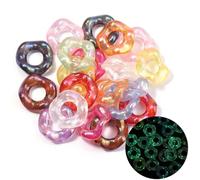 GIUPLOKID Cappucci per Perline a Forma di Fiore in Acrilico, Perline distanziatrici con Ghirlanda di Fiori in Acrilico for creazione Gioielli Fai da Te 200 Pezzi Multicolore 16 mm(Style 6)