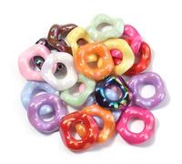 GIUPLOKID Cappucci per Perline a Forma di Fiore in Acrilico, Perline distanziatrici con Ghirlanda di Fiori in Acrilico for creazione Gioielli Fai da Te 200 Pezzi Multicolore 16 mm(Style 1)