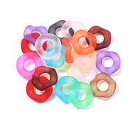 GIUPLOKID Cappucci per Perline a Forma di Fiore in Acrilico, Perline distanziatrici con Ghirlanda di Fiori in Acrilico for creazione Gioielli Fai da Te 200 Pezzi Multicolore 16 mm(Style 2)